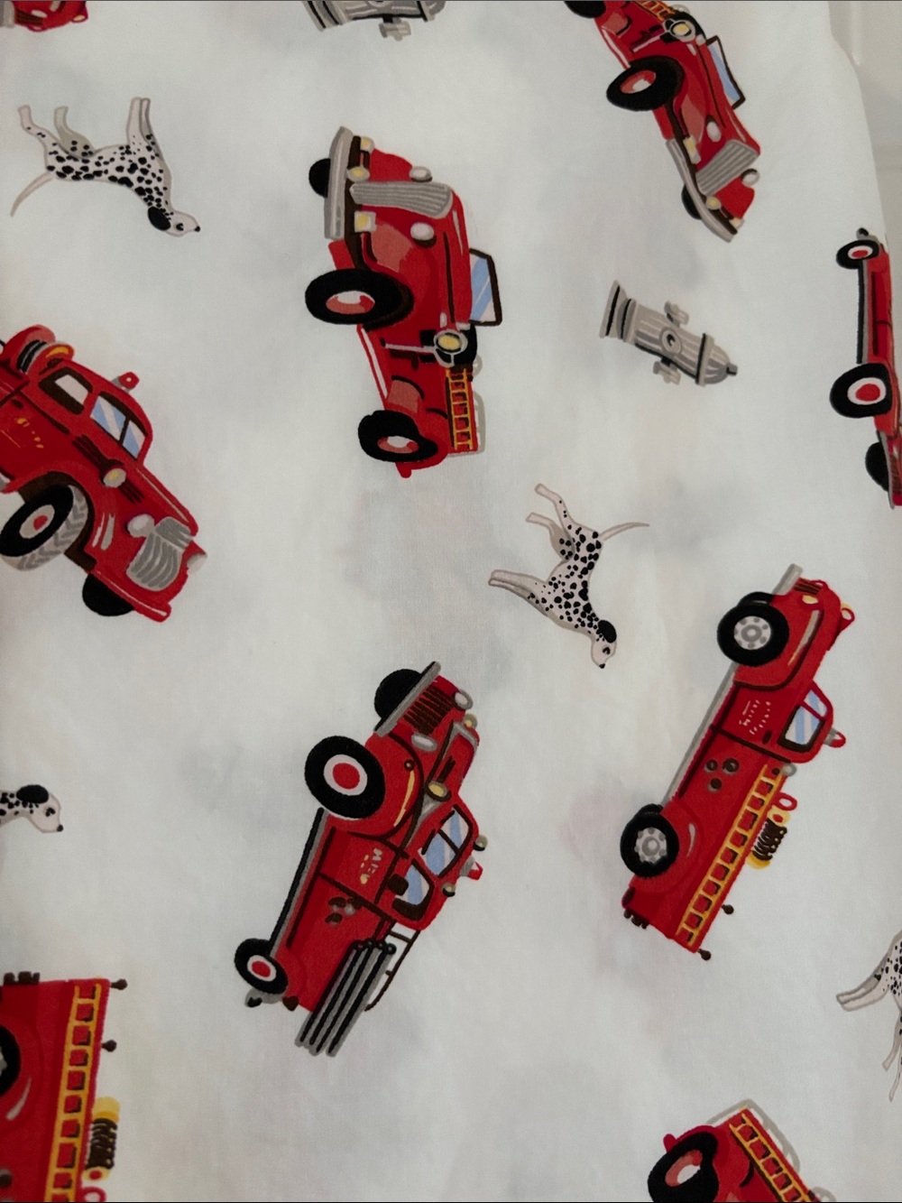 Pottery Barn Kids Red Fire Truck flat sheet